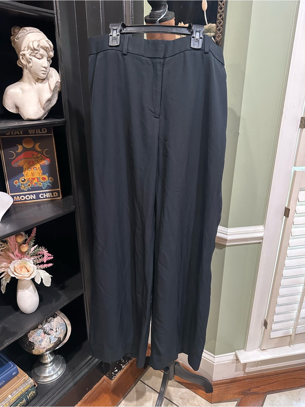 Everlane Wide‑Leg Deep Blue Tailored Trousers – Size 12